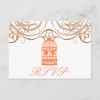 Charming Coral Birdcage UAwg Einladung