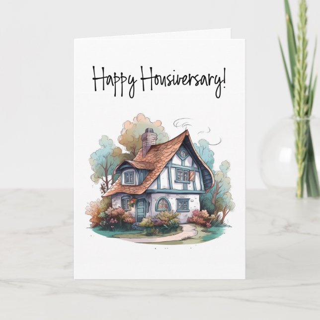 Charming Cottage Home Carte Anniversaire (Devant)