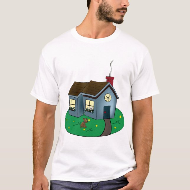 Charming Cottage Style House with Garden T-Shirt (Vorderseite)