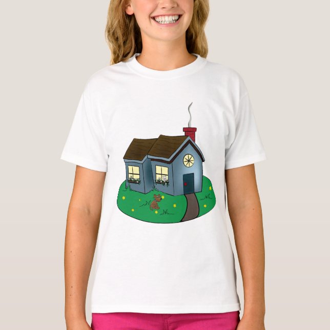 Charming Cottage Style House with Garden T-Shirt (Vorderseite)