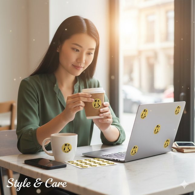 Charming Custom Cat Sticker for Cute Creative Proj (Charming Custom Cat Sticker for Cute Creative Projects)