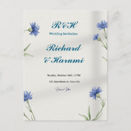 "Charming Custom Wedding Invitation" Postkarte