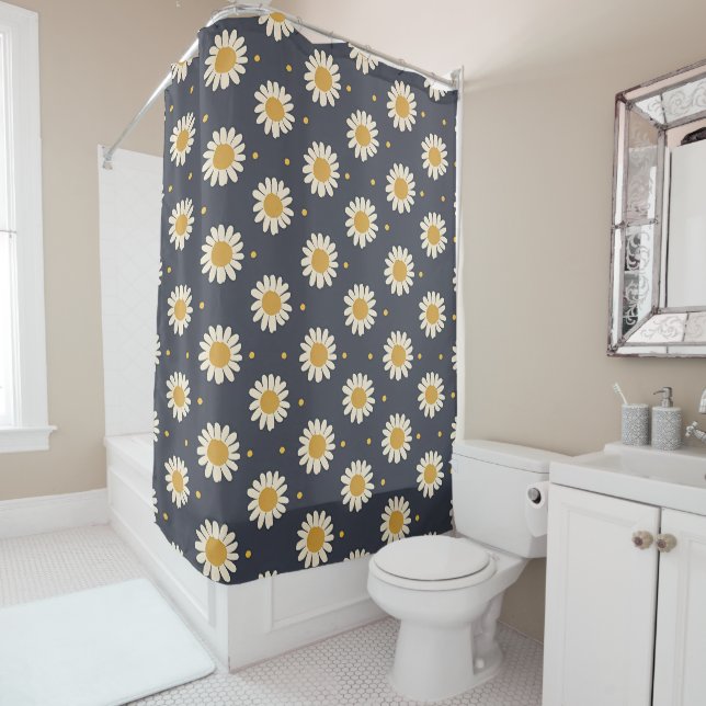 Charming Daisy Collection Versatile Blumenmuster Duschvorhang (Beispiel)