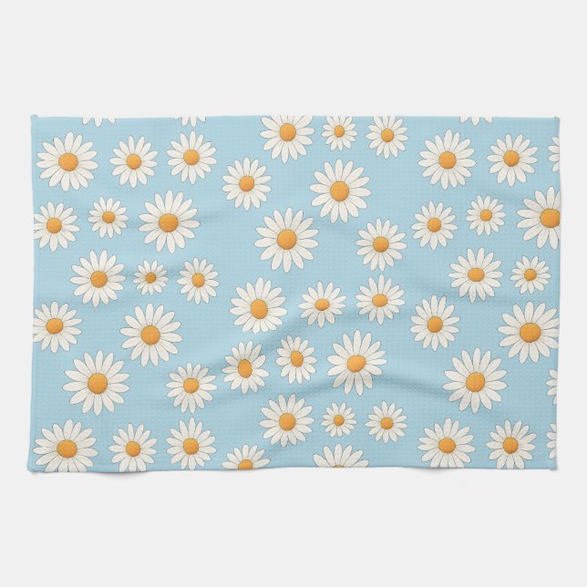 Charming Daisy Floral Kitchtuch Geschirrtuch (Horizontal)