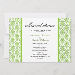 Charming Damask Probe Dinner Einladung (Limon)