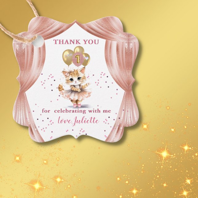Charming Dancing Kitten Foto Erstgeburtenmädchen Geschenkanhänger (Von Creator hochgeladen)