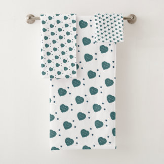 Charming Diagonal Heart & Diamond Pattern