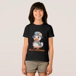 Charming Duck with Flower Hat Tri-Blend Shirt