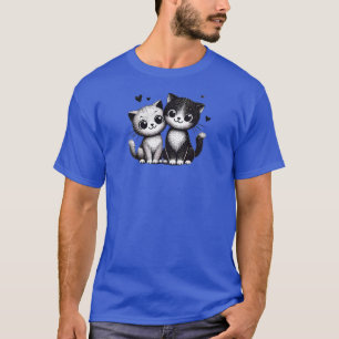 Charming Duo Cat Design - Liebe in jeder Meow! T-Shirt