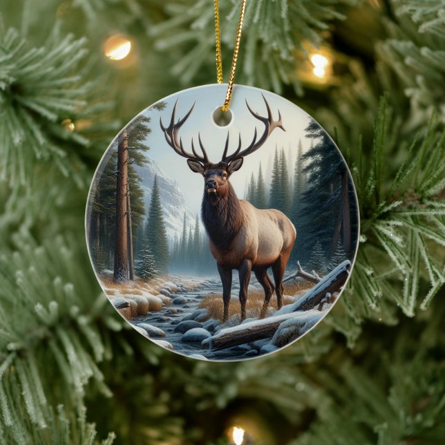 Charming Elk Animal Keepsake Keramik Ornament (Von Creator hochgeladen)