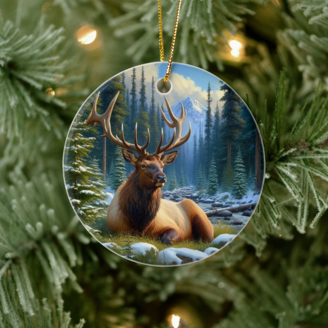 Charming Elk Animal Keepsake Keramik Ornament (Von Creator hochgeladen)