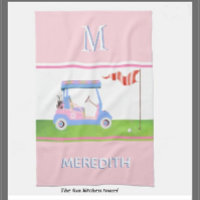 Charming Feminine Golf Cart Clubs Monogram Name