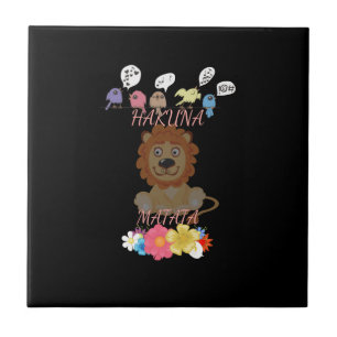 Charming "Flora and Fauna Hakuna Matata" Baby Lion Fliese
