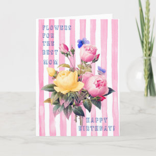 CHARMING FLORAL BEST MAMA GEBURTSTAG KARTE