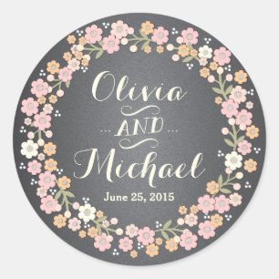 Charming Garden Floral Wreath II Autocollant perso