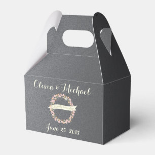 Charming Garden Floral Wreath II Gefallen Box Geschenkschachtel