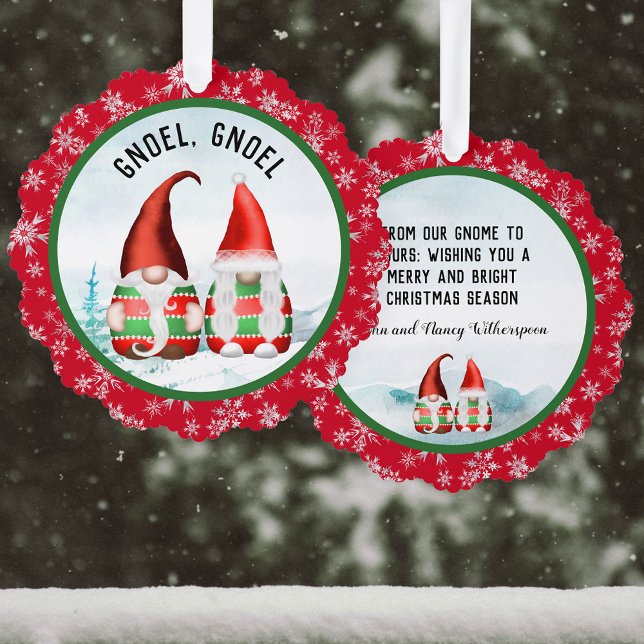Charming Gnoel Gnomes Unsere Zuhause Gruß Weihnach Ornament Karte (Von Creator hochgeladen)