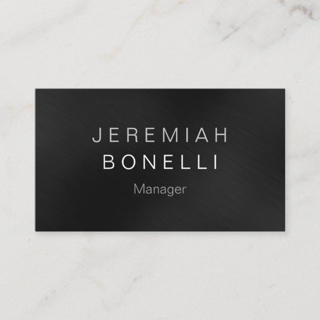 Charming Grau Hintergrund Chic Business Card Visitenkarte (Vorderseite)