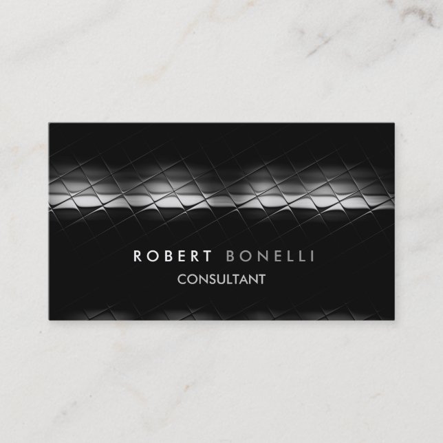 Charming Grau Muster Consultant Business Card Visitenkarte (Vorderseite)
