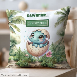 Charming Hatching Soon Baby Dinosaur Kinderkissen Kissen