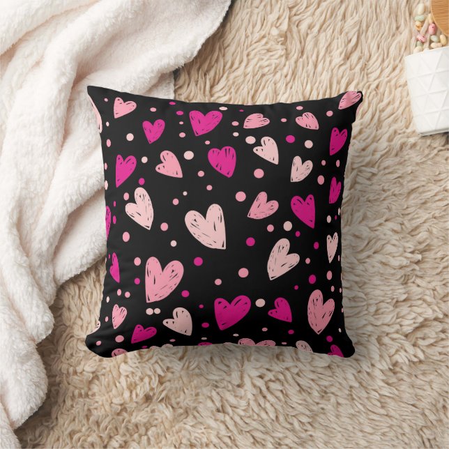 Charming Herz- und Punktmuster Kissen (Decke)