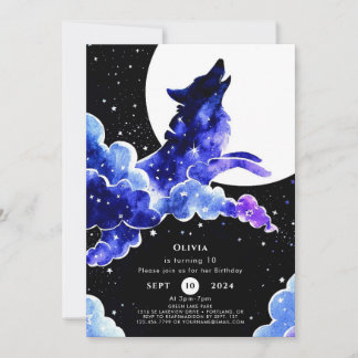 Charming Howling Wolf Geburtstag Einladung