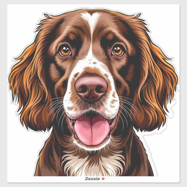 Charming Illustration eines Niedlichen Hundes Aufkleber (Blatt)