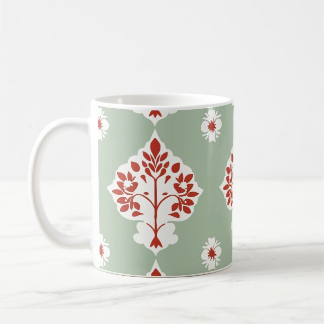 Charming Indian Red Tree Mug (Gauche)