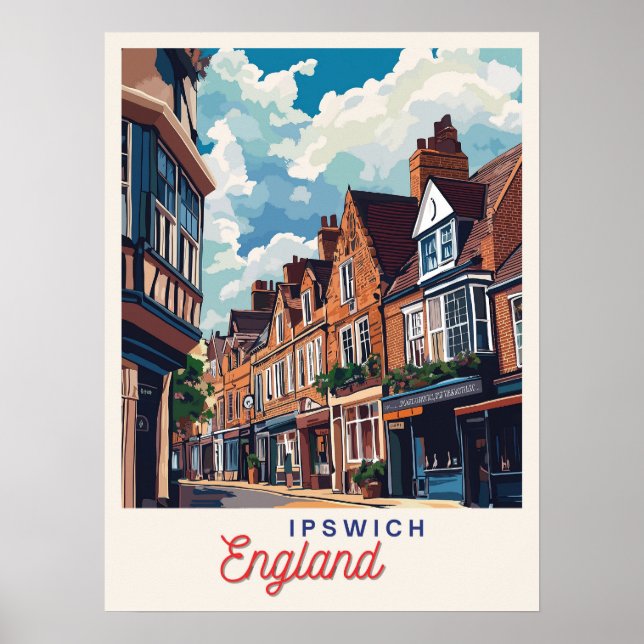 Charming Ipswich England Poster (Vorne)