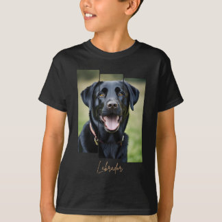 Charming Labrador Retriever Portrait - Triptych Ar T-Shirt