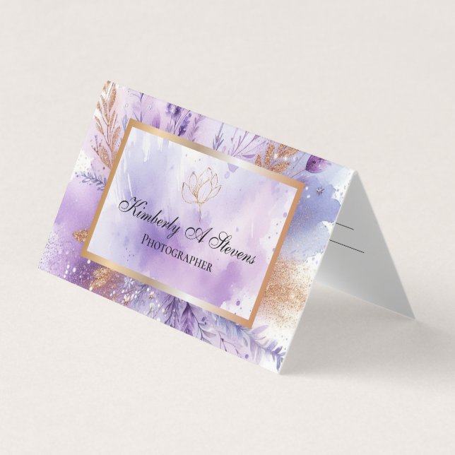 Charming Lavender Folgekarte Business Card Visitenkarten (Vorderseite)