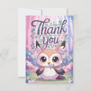 Charming Little Owl Dankeskarte