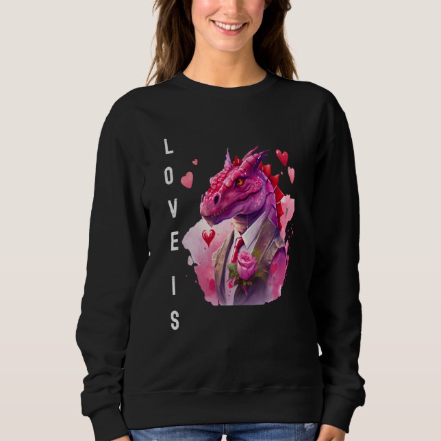 Charming Love is With Heart Animal Valentine's day Sweatshirt (Vorderseite)