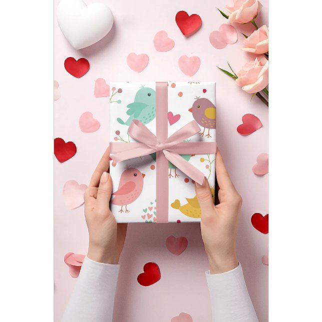 Charming Lovebirds Geschenkpapier (Von Creator hochgeladen)