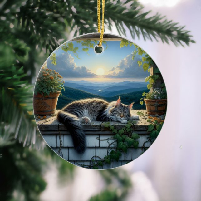 Charming Maine Coon Keepsake Keramik Ornament (Von Creator hochgeladen)