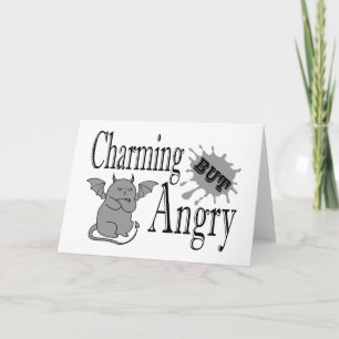 Charming mais en colère petit chat diable drôle ci