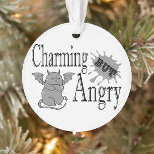 Charming mais en colère petit chat diable drôle ci