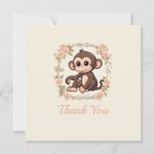 Charming Monkey Dankeskarte