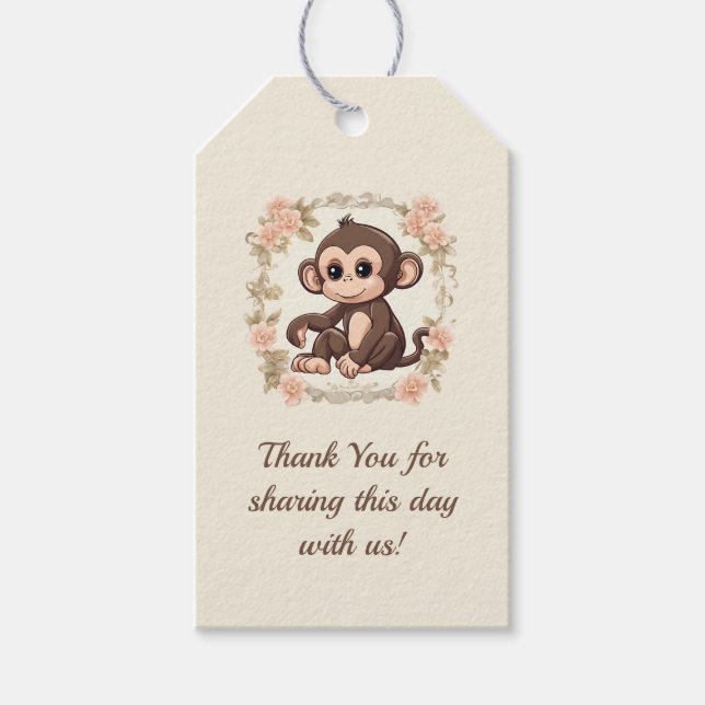 Charming Monkey Geschenkanhänger (Vorderseite)