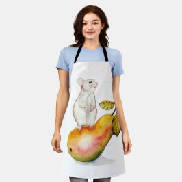 Charming Mouse on a Pear Schürze