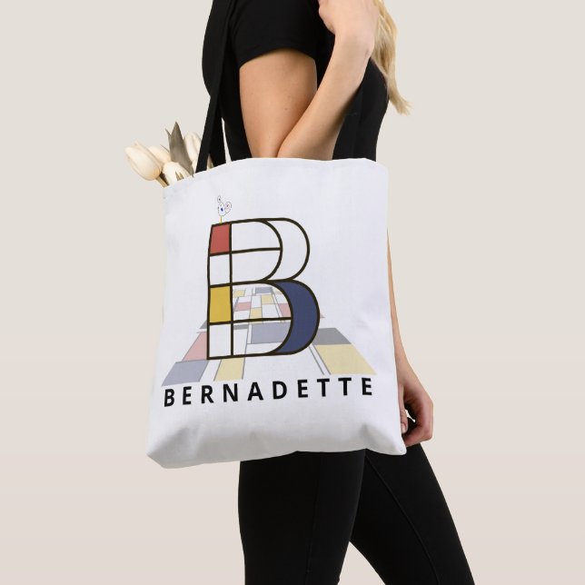 Charming Neoplasticism Style Monogram. Buchstabe B Tasche (Von Nahem)