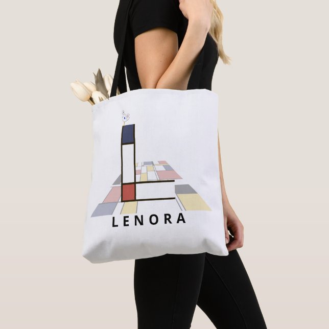 Charming Neoplasticism Style Monogram. Buchstabe L Tasche (Von Nahem)