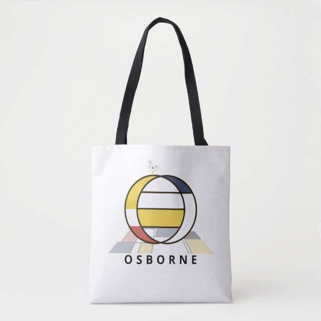 Charming Neoplasticism Style Monogram. Buchstabe O Tasche (Vorderseite)