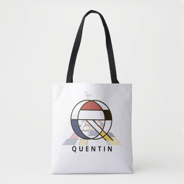 Charming Neoplasticism Style Monogram. Buchstabe Q Tasche (Vorderseite)