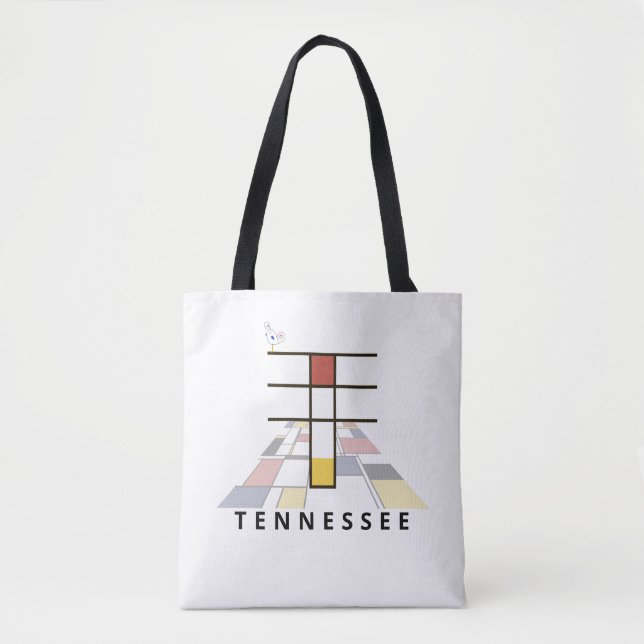 Charming Neoplasticism Style Monogram. Buchstabe T Tasche (Vorderseite)