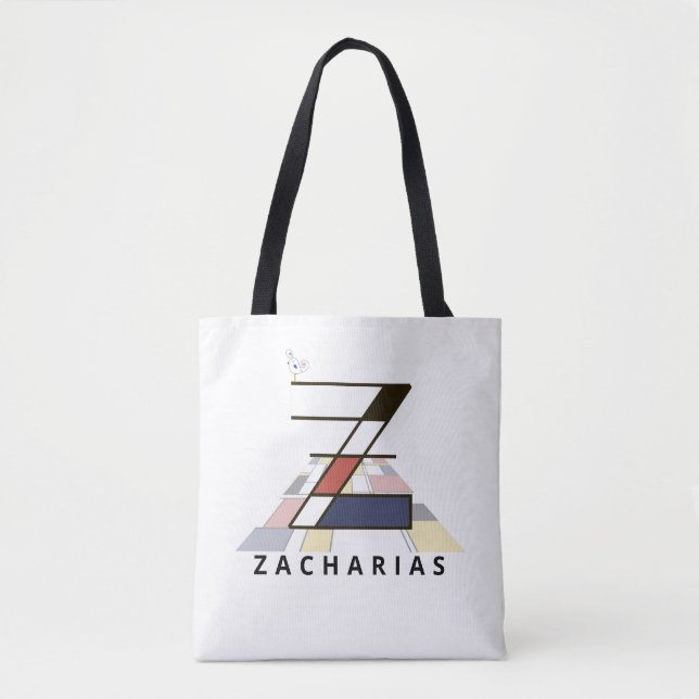Charming Neoplasticism Style Monogram. Buchstabe Z Tasche (Vorderseite)