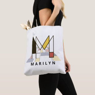 Charming Neoplasticism Style Monogram. Letter M Tasche