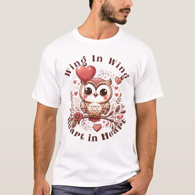Charming Owl Liebe Ballon T-Shirt (Vorderseite)