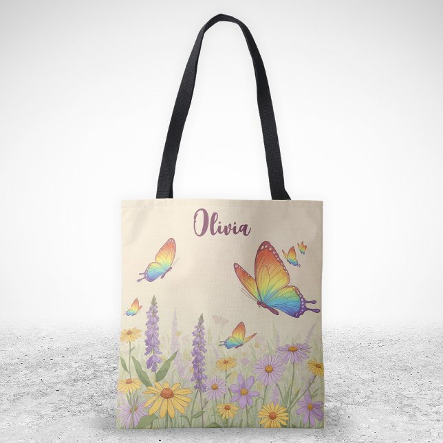 Charming Pastel Butterfly Meadow Tasche (Von Creator hochgeladen)