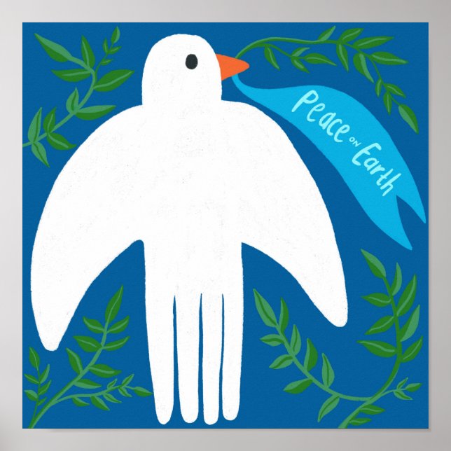Charming Peace Dove Weihnachten Weihnachten Weihna Poster (Vorne)